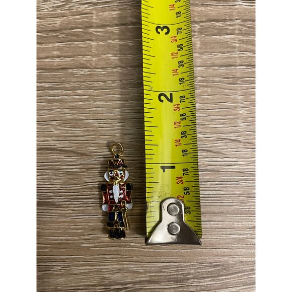Vintage Nutcracker Charm Multicolor Gold Plated 90s - Picture 3 of 5